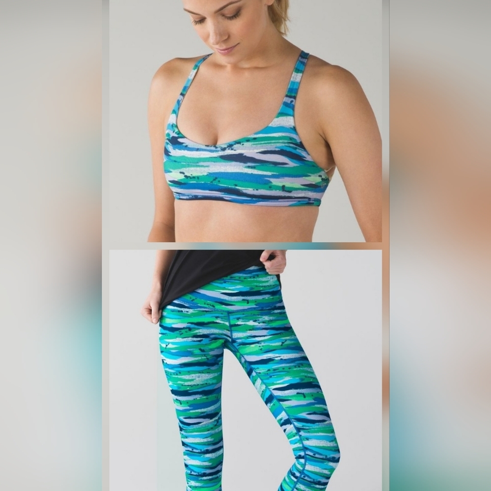 Lulu SET sz 8 Free to Be bra | 6 Leggings Hi Rise waist Wunder under Luon pant